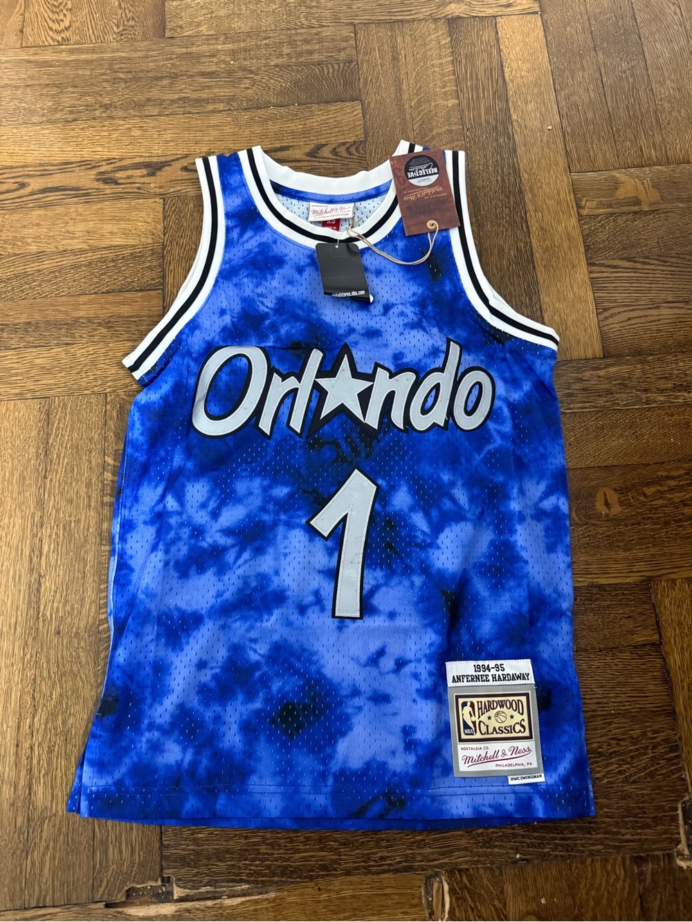 Mitchell & Ness Penny Hardaway Orlando Magic Galaxy Swingman Jersey Mens Size XS